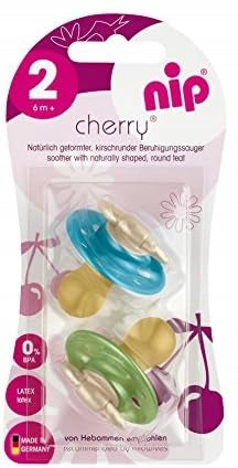 NIP CHERRY πιπίλα x2 6 μηνών+