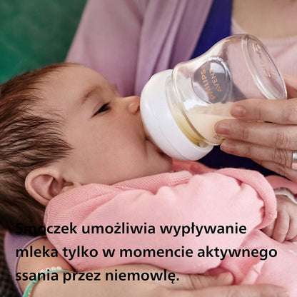 PHILIPS AVENT Natural Response sada 3 sklenených fliaš + cumlík