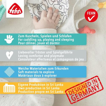 Fehn mušelínová mojkacia hračka Vtáčik