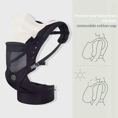 EBRAINIT ergonomické nosidlo so sieťkou od 4 mesiacov do 18kg