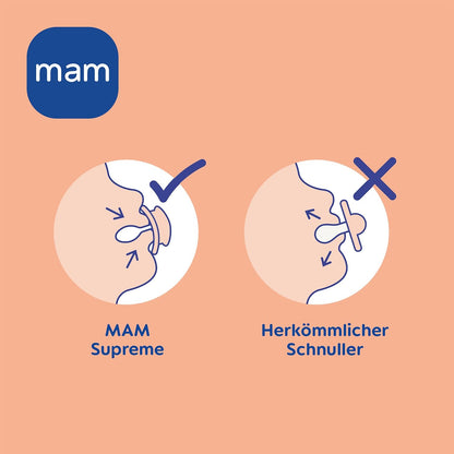 MAM Supreme Night silikónový cumlík 0 – 6 mesiacov x2