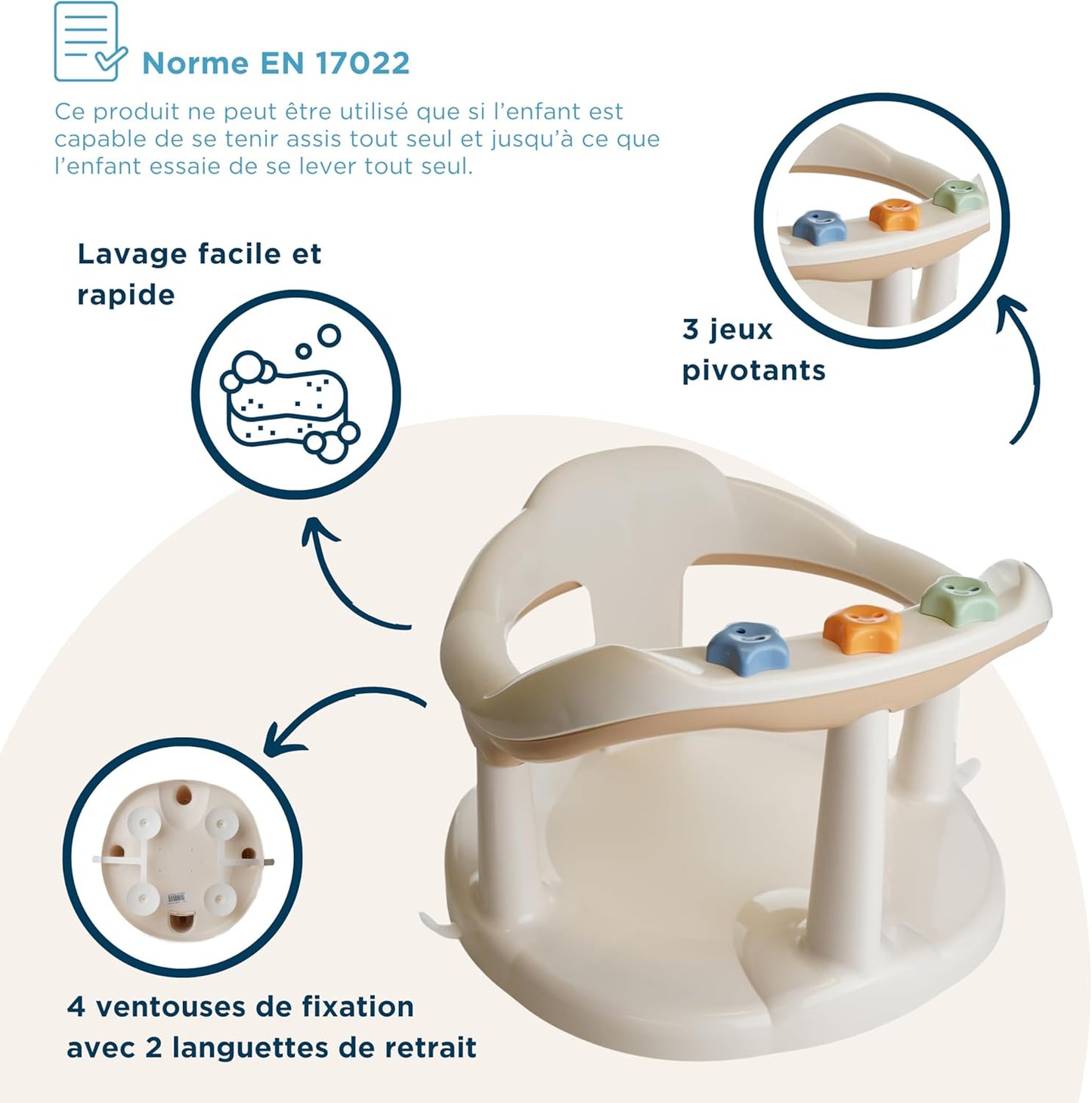 THERMOBABY krzesełko do kąpieli 6m+