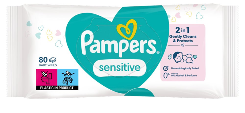 PAMPERS SENSITIVE vlhčené obrúsky x80
