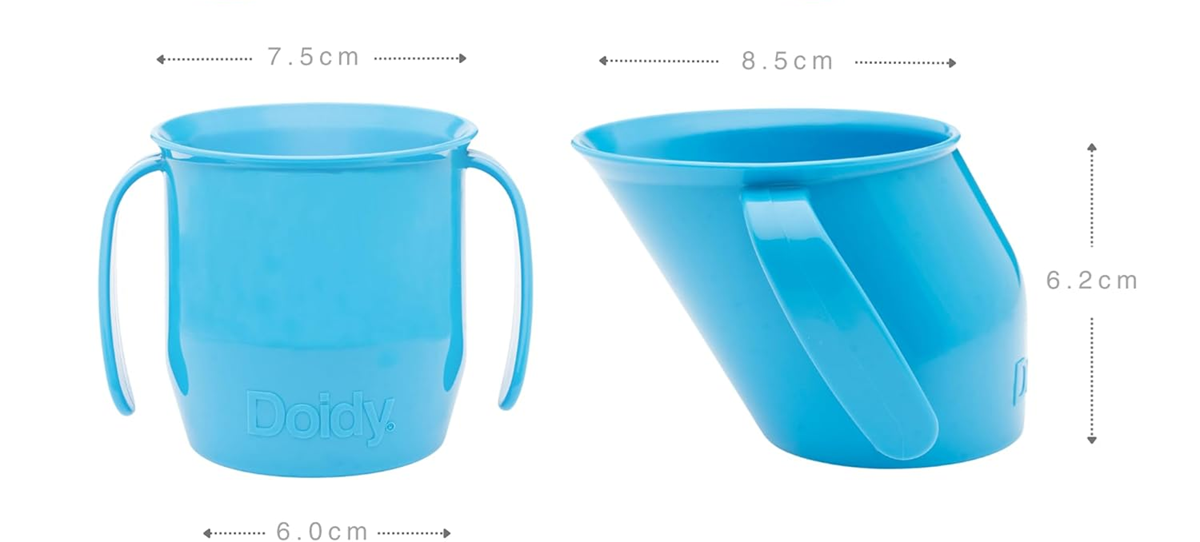 DOIDY Training Cup pohár s držadlami na učenie pitia z okraja 200 ml 3 mesiace+