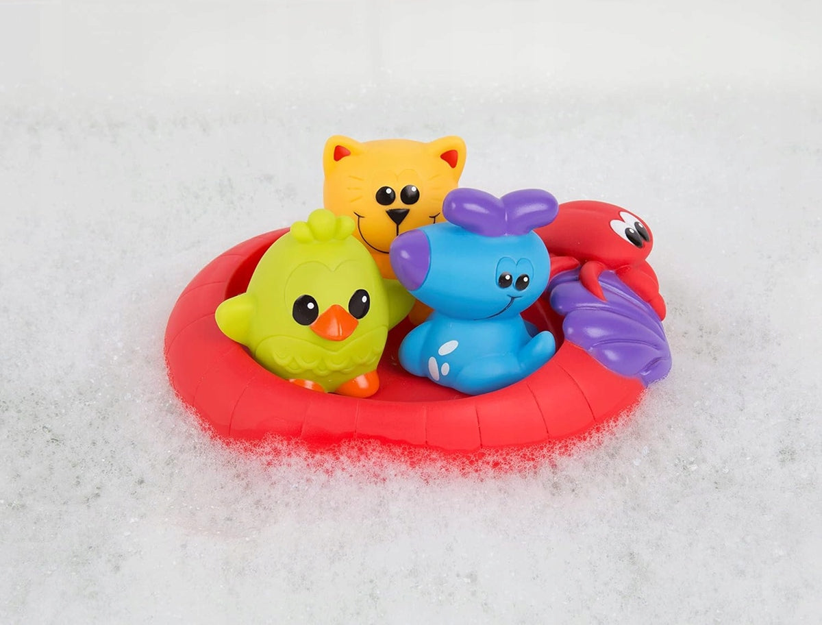 PLAYGRO Splash and Float gumowe zabawki do kąpieli 6 m+ 4 elementy