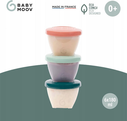 BABYMOOV Babybols nádoby 6 x 180 ml EKO bio materiál