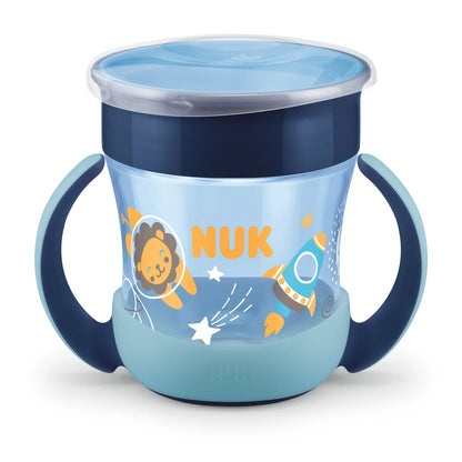 NUK Mini Magic Cup netečúci pohár svietiaci v tme 360° 160 ml 6 m+
