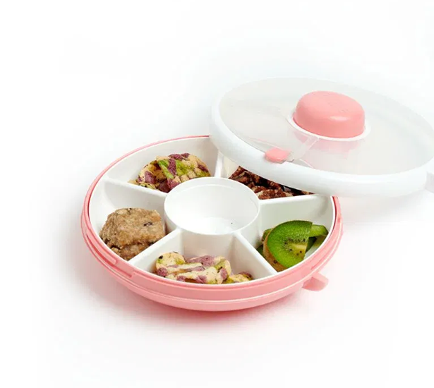 GOBE Snack Spinner otočná nádoba na pochutiny s 5 priehradkami 5,5 x 16 cm