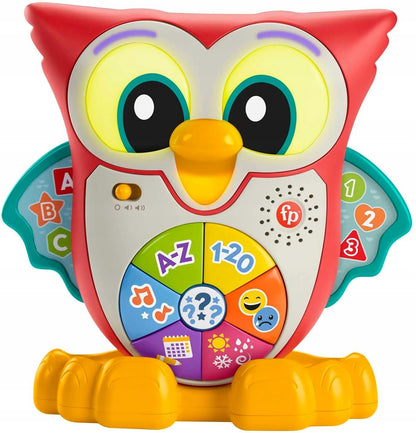 FISHER-PRICE interaktívna SOVA so svetlami a 90 melódiami, vety, FRANCOÚZŠTINA 18 m+