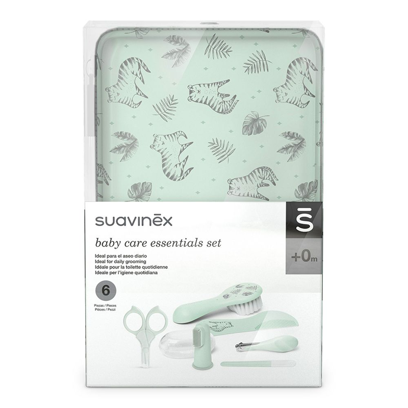 SUAVINEX súprava na starostlivosť o dieťa 6 kusov + puzdro TIGER