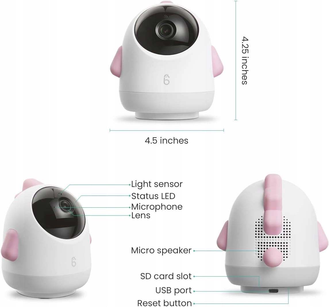 SIMSHINE Baby Pro elektronická video pestúnka 2K FHD + stojan