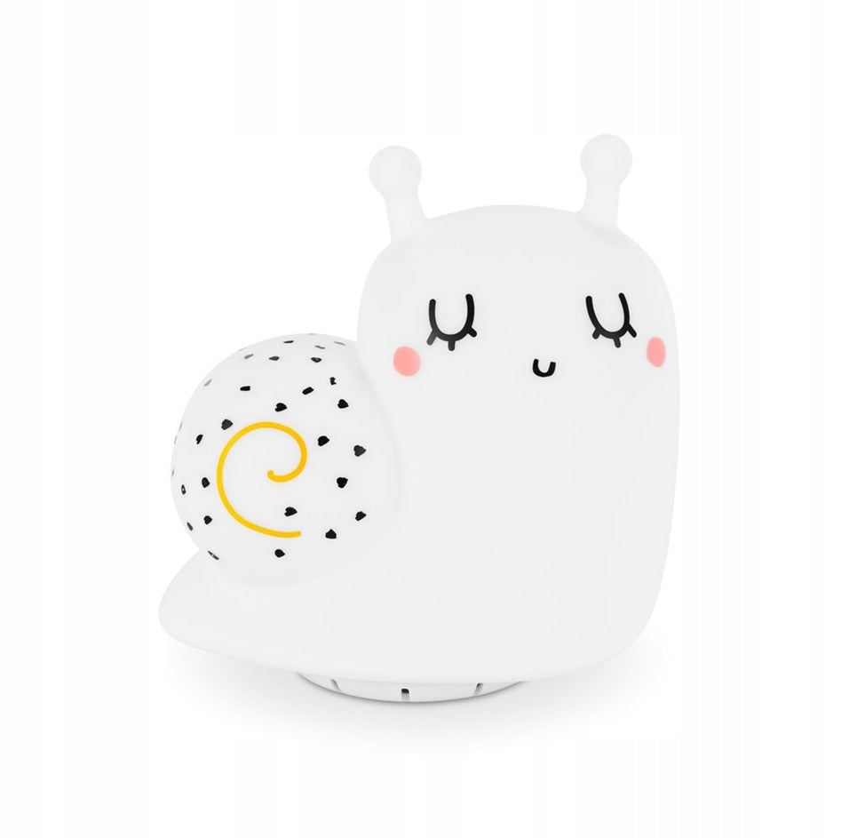 MINILAND Cosy Dreamer silikónová nočná lampička SLIMÁK 12,3 x 12,3 cm