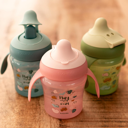SUAVINEX Learning Cup netečúci pohár s tvrdým náustkom 200 ml 6 m+