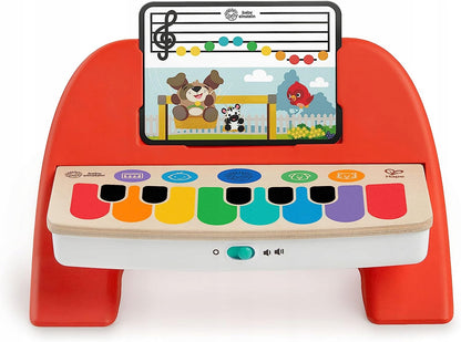 HAPE Cal's First wooden touch piano with musical notes and 6 melodies
