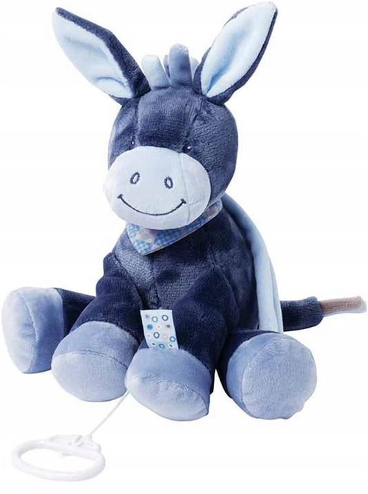 NATTOU plyšová hračka na maznanie s hracím strojčekom La-Le-Lu OSLÍK ALEX 18 cm