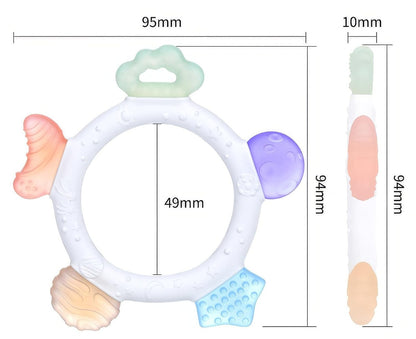 AKOLIK extra mäkké silikónové masážne hryzadlo 9,5 cm 3 m+