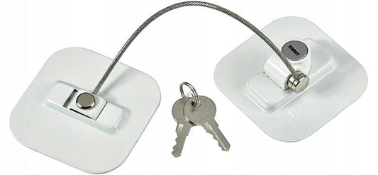 DĚTSKÝ BEZPEČNOSTNÍ ZÁMEK zabezpečení na skříňky a zásuvky 19 cm + 2 klíče