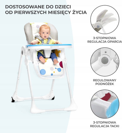 KINDERKRAFT YUMMY jedálenská stolička s pultíkom