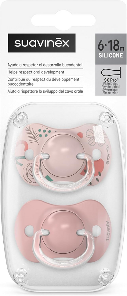 SUAVINEX SX PRO anatomický cumlík 6–18 mes. silikónový x2