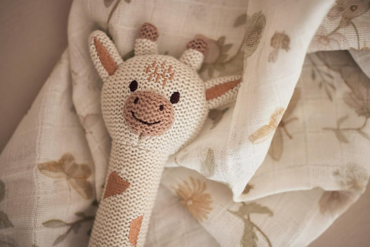 JOLLEIN hrkálka pre bábätká 20cm žirafa