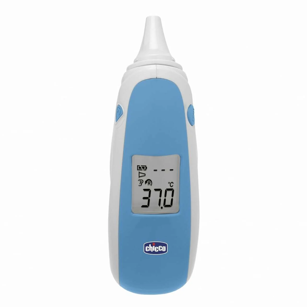 CHICCO Comfort Quick bezkontaktný ušný teplomer + 20 nadstavcov a puzdro