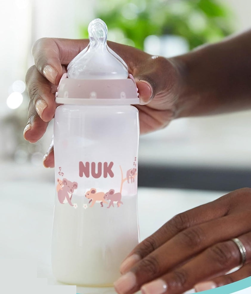 NUK First Choice+ fľaša 300 ml, cumlík M, stredný prietok, indikátor teploty