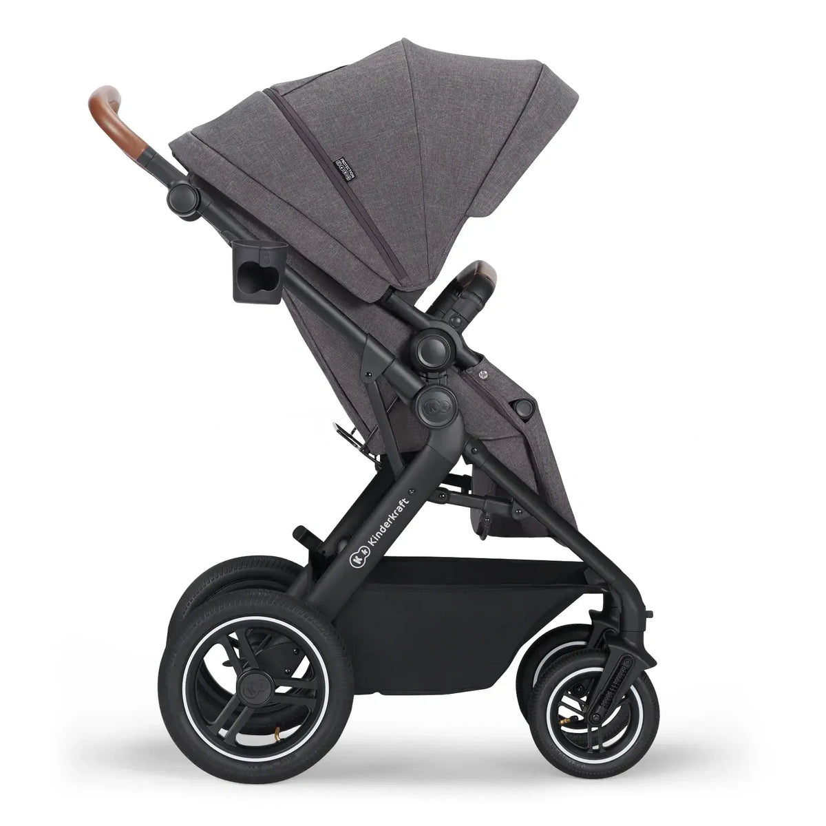 KINDERKRAFT B-TOUR 3w1 wózek wielofunkcyjny do 22kg + fotelik MINK PRO – DARK GREY – zdjęcie 9