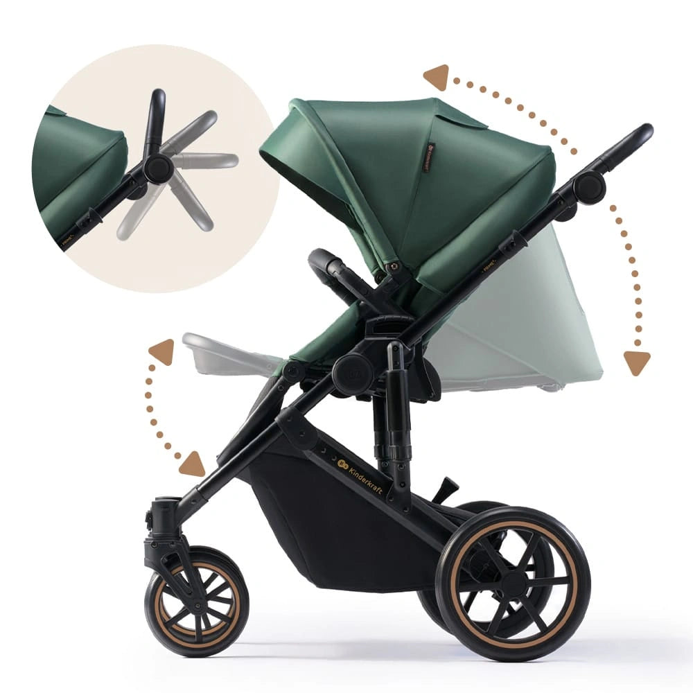 KINDERKRAFT PRIME2 2w1 wózek wielofunkcyjny do 22kg – SHADOW GREY – zdjęcie 6