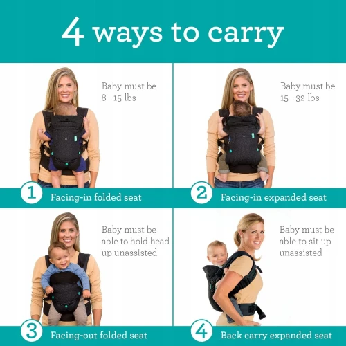 INFANTINO FLIP 4v1 ergonomické nosiče 3,5 - 14,5 kg