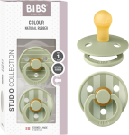 BIBS COLOUR STUDIO upokojujúce cumlíky 2ks kaučuk 0-6 mesiacov