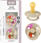 BIBS COLOUR STUDIO upokojujúce cumlíky 2ks kaučuk 6-18 mesiacov