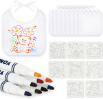 AOLSO biele podbradníky na vymaľovanie x8 + fixky x8 + šablóna x8