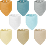 LULU MOON mušelínové bandany slintáčiky na patentky 0-36 mesiacov x8