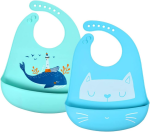 VICLOON silikónový podbradník s vreckom x2 6m+