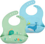 VICLOON silikónový podbradník s vreckom x2 6m+