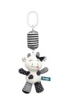 SENSILLO Záves na kočík s hryzátkom a hrkálkou BLACK&WHITE